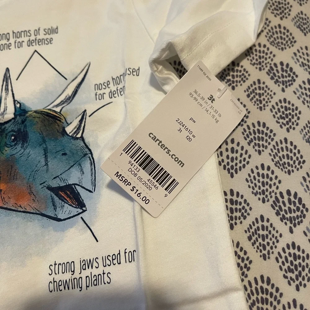 Carters Boys Dino Tee NWT